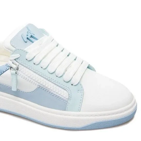 Giuseppe Zanotti Colorblock Leather Double-Zip Sneakers, NWT, Size EU 43